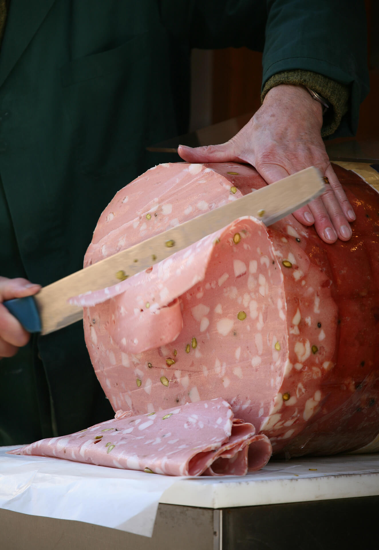 Mortadella with pistachios